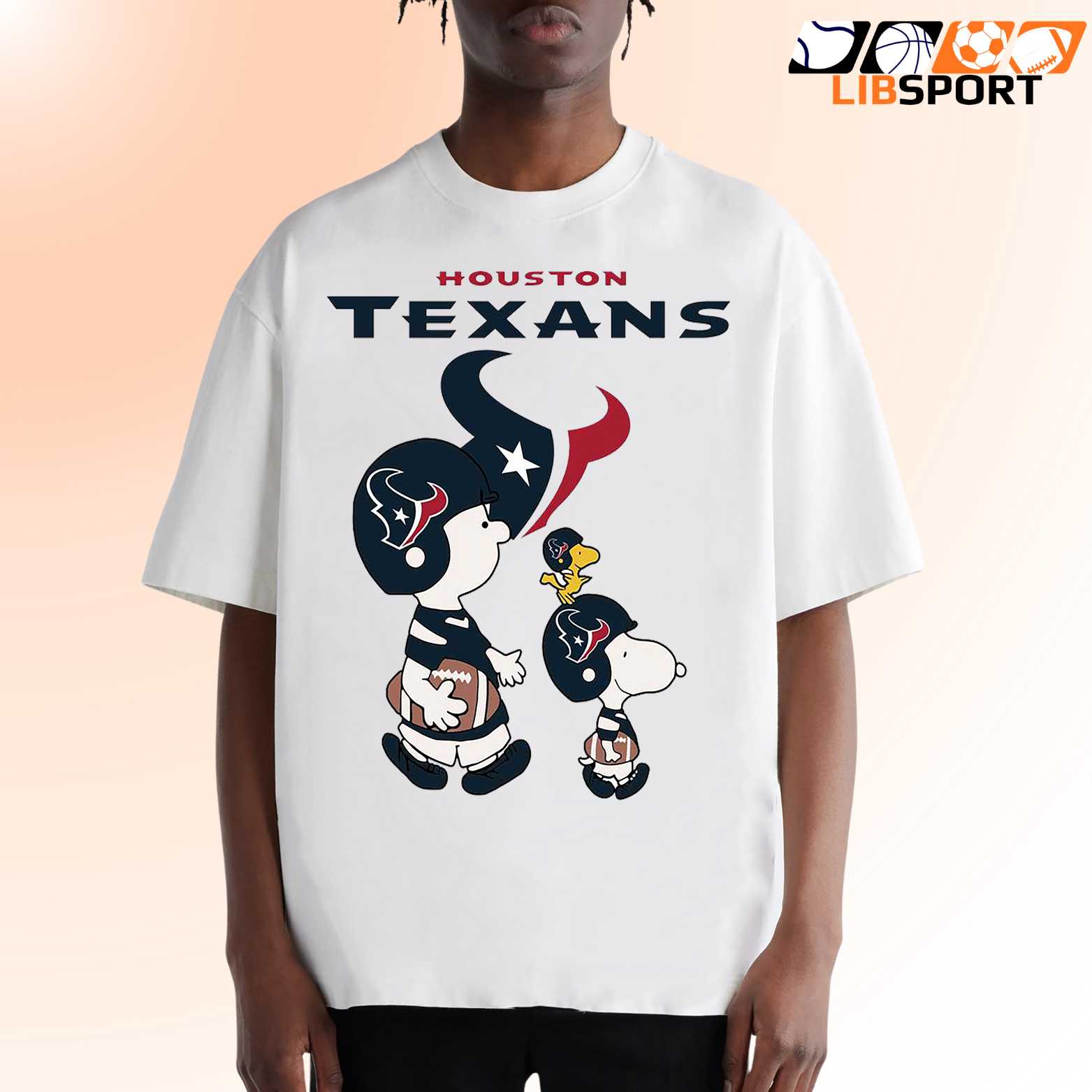 Houston Texans Peanuts Tee, Snoopy Football Shirt, Unisex Game Day Look